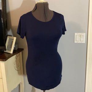 The Line blue tee NWOT